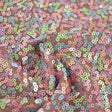Sherbert Embroidered Sequin Polyester Spandex Fabric - Embroidered Sequin, 57/59" Cut Width, 48/50" Usable Width (1 Yard)