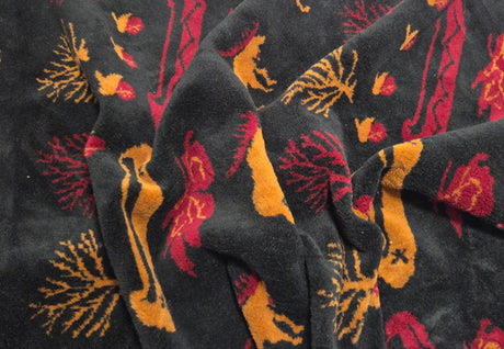 Sherpa Fleece Moose Canoe Print