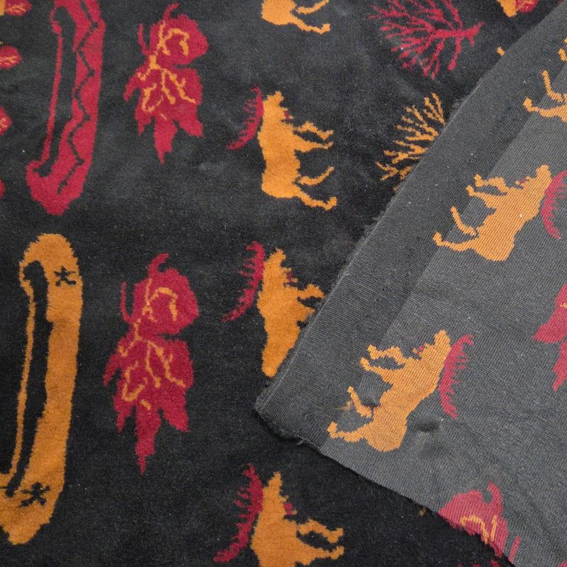 Sherpa Fleece Moose Canoe Print