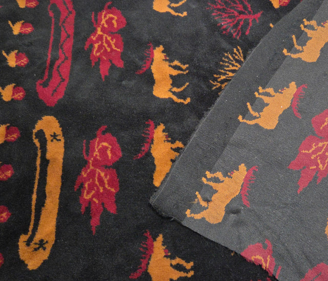 Sherpa Fleece Moose Canoe Print