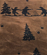 Sherpa Fleece Bear in Woods Print