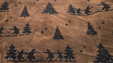 Sherpa Fleece Bear in Woods Print