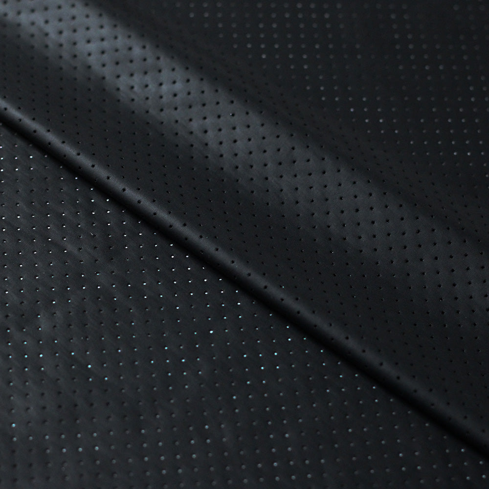 Shimmer Lame Laser Polyester/Spandex Fabric - Black, Shimmer Lame Laser, 58/60" Width (1 Yard)