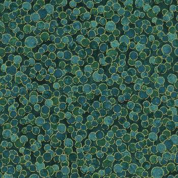 Cotton Print Shimmer Peacock 44/45 Fabric