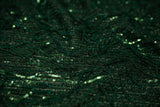 Shimmy Polyester Mesh With Dangle Sequin Fabric - Beige, Silver, Burgundy, Green, Black, 58/60" Width (1 Yard)
