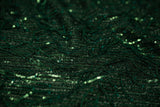 Shimmy Polyester Mesh With Dangle Sequin Fabric - Beige, Silver, Burgundy, Green, Black, 58/60" Width (1 Yard)