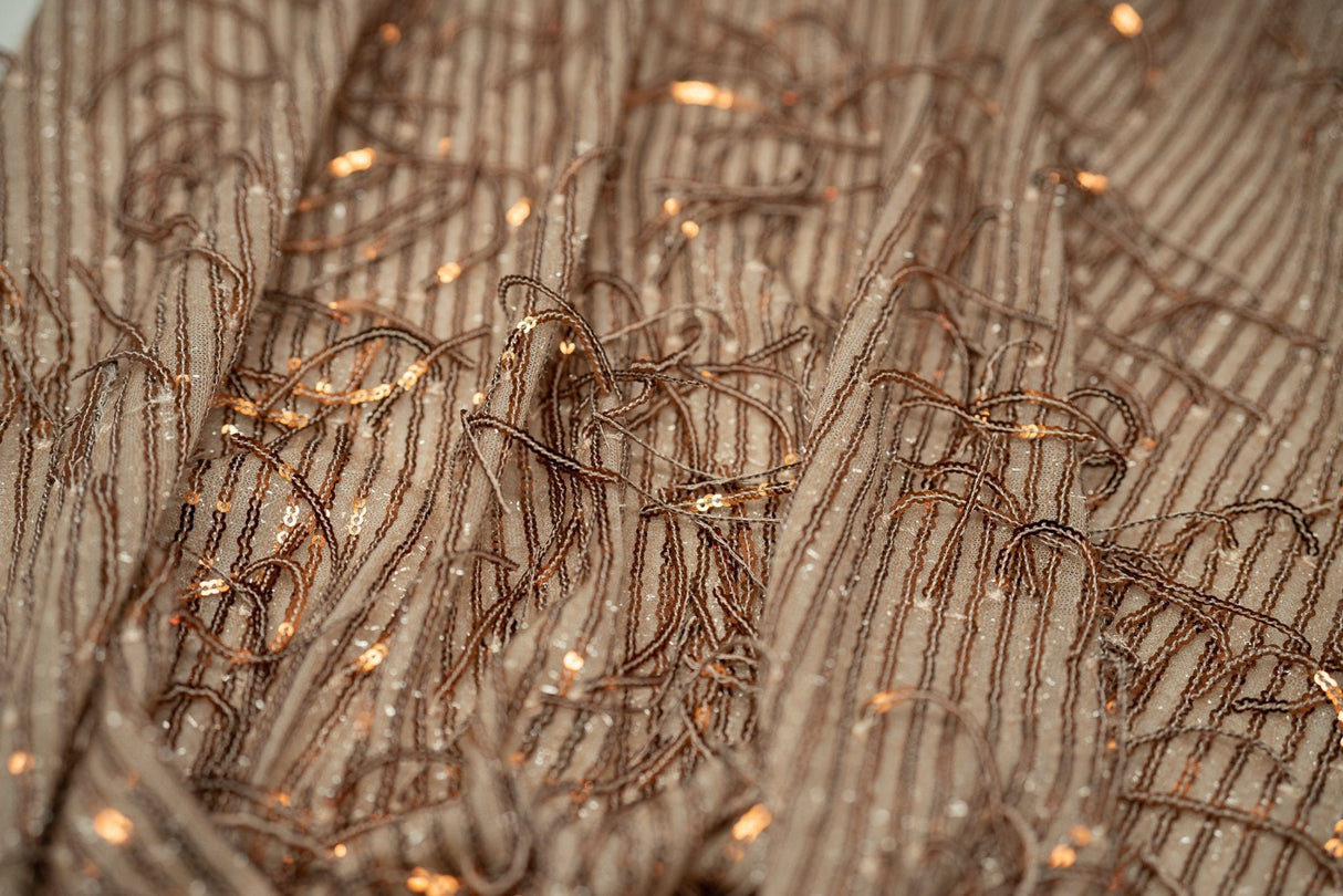 Sequin Mesh Polyester Fabric
