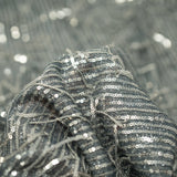 Shimmy Polyester Mesh With Dangle Sequin Fabric - Beige, Silver, Burgundy, Green, Black, 58/60" Width (1 Yard)