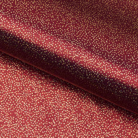 Shine On Foiled Spandex Nylon Spandex Fabric - Burgundy All-Over Foil, 55" Width (1 Yard)
