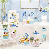 41 Piece Shark Party Kit (ideal for medium size cake & added cupcakes with favors)