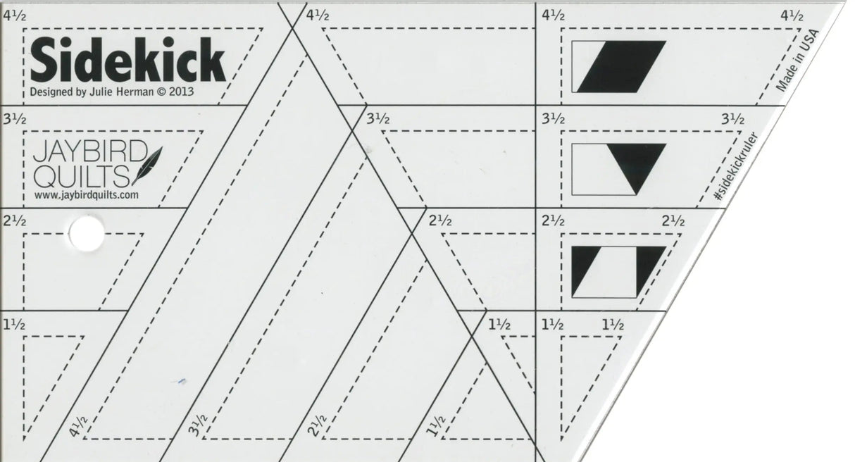 Quilting Ruler Plastic Sidekick Ruler