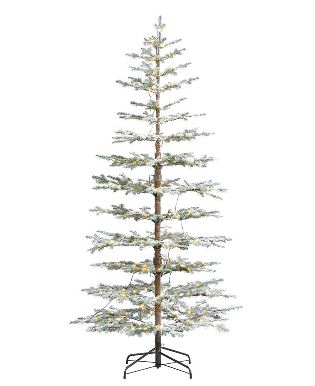 7.5' Sierra Pine Flocked Tree Warm White LED