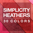 Simplicity Heathers Polyester Spandex Fabric - Assorted Heathered Colors, Anti-Microbial, Moisture-Wicking, 58-60" Width (1 Yard)