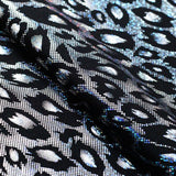Krazy Kat Nylon Spandex Fabric - Silver Black, Fuchsia Black, Hologram Leopard Print, 58-60" Width (1 Yard)