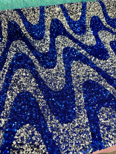 Sequin on Velvet Stretch Fabric