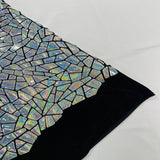 Stretch Velvet Metallic Foil Fabric