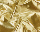 Tricot Lame Polyester Fabric - Gold White Tricot, Silver White Tricot, 40" Wide (1 Yard)