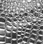 Silver Vinyl Crocodile, 55″ Inches Wide