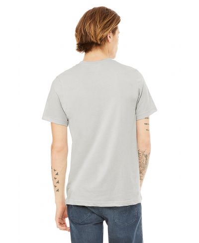 Bella Canvas 3001 Airlume Cotton T-Shirt Fabric - Silver, Crewneck, Short Sleeve (1 Piece)