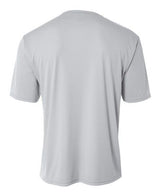 A4 NB3142 Youth Cooling Performance Crew Micro Poly Interlock Fabric - Silver, 44+ UPF, Moisture-Wicking, Stain Release (1 Piece)