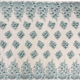 3D Floral Beaded Lace Fabric