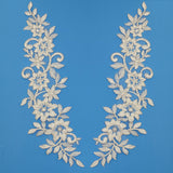 Corded Floral Applique Mesh Lace