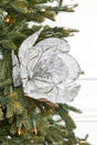 22" x 11" Silver Flower Metallic Stem