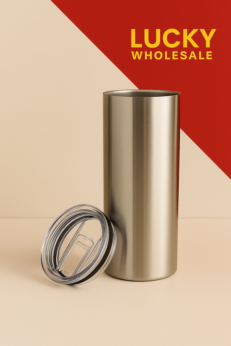 20 Oz Silver Stainless Steel Tumbler - Silver, Double Wall Insulated, 20 Oz (1 Piece)