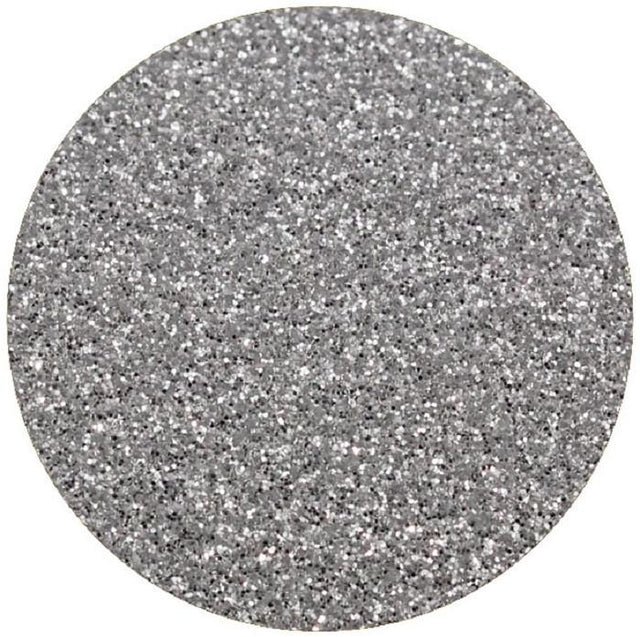 Glitter Vinyl Heat Transfer Vinyl Fabric - Silver, 20" H x 12" W, 20" H x 36" W, 20" H x 180" W, 20" H x 900" W (1 Foot, 1 Yard, 5 Yards, 25 Yards)