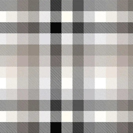 Polyester Cuddle Fabric Taupe Gray Plaid