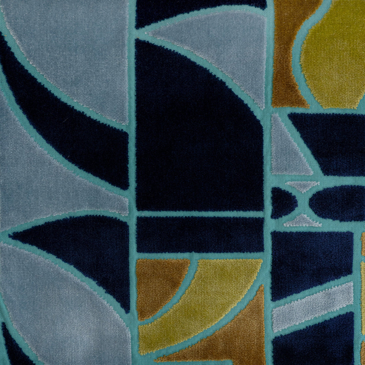 Cut Velvet Upholstery Fabric Sinatra Geometric 55"