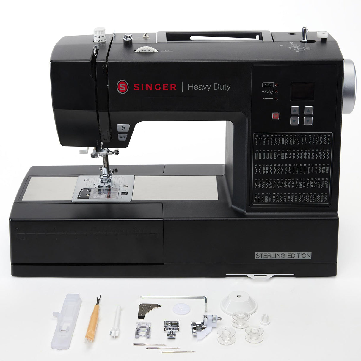 SINGER Heavy Duty 6600C Sterling Sewing Machine - Computerized Sewing Machine, 215 Stitch Applications, 6.4" Throat Space (1 Unit)