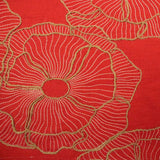 Linen Jacquard Floral Embroidery Fabric