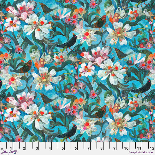 Cotton Fabric Skies Blue Colori 44/45"