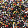 Skittles Polyester Spandex Sequin Fabric - Topaz, Black, Deepsea, 55/56" Width (1 Yard)