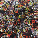 Skittles Polyester Spandex Sequin Fabric - Topaz, Black, Deepsea, 55/56" Width (1 Yard)