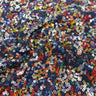 Skittles Polyester Spandex Sequin Fabric - Topaz, Black, Deepsea, 55/56" Width (1 Yard)