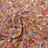 Spandex Sequin Fabric in Skittles Colors