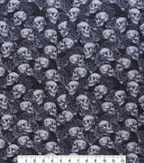 Quilting Cotton Skulls N Roses Halloween 100% Cotton Timeless Treasures