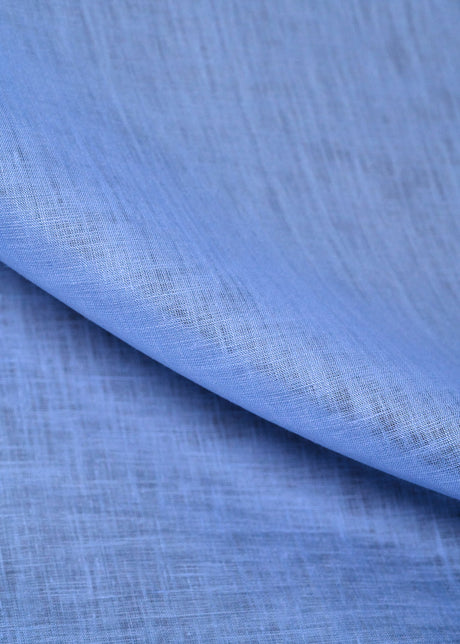 1 Yard Sky Blue Linen Fabric Softened Lightweight Solid 58 Inches Wide for Clothing and Crafts