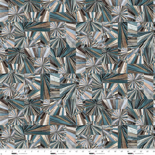 Cotton Fabric Slate Woodburst Out of the Woodwork 44/45"