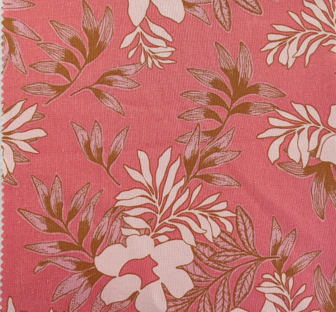 Rayon Linen 1D1943 Burnt Coral Rayon Linen Fabric - Burnt Coral, 51/53" Width