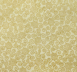 Tricot W/Gold 3J362 Swirl Gold Nylon Fabric - Swirl Gold, 58/60" Width (1 Yard)