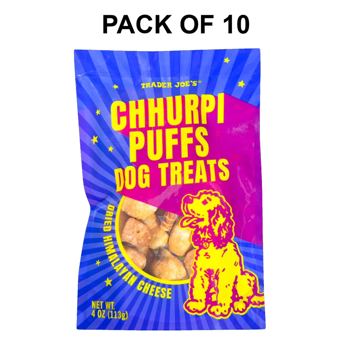 Trader Joe’s Chhurpi Puffs Dog Treats | Dried Himalayan Cheese | 4 Oz