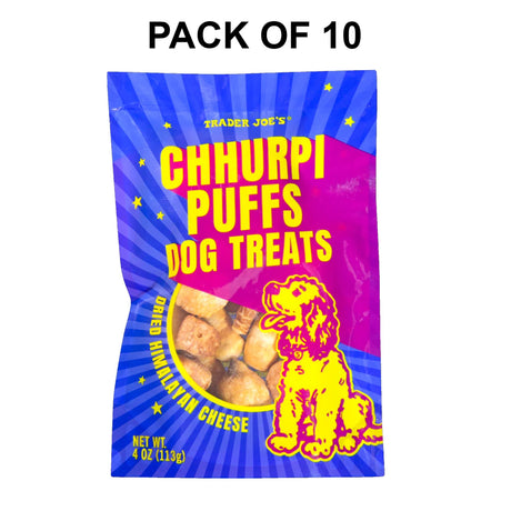 Trader Joe’s Chhurpi Puffs Dog Treats | Dried Himalayan Cheese | 4 Oz