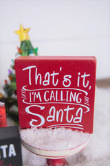 4” Wood Holiday Sign