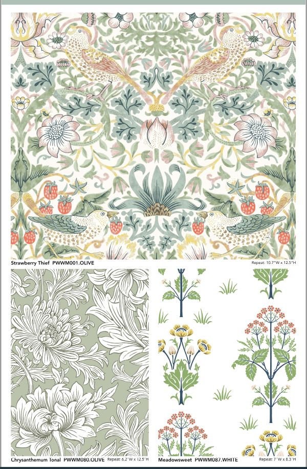 Quilting Cotton Small Pimpernel Blush Leicester Collection by Original Morris & Co