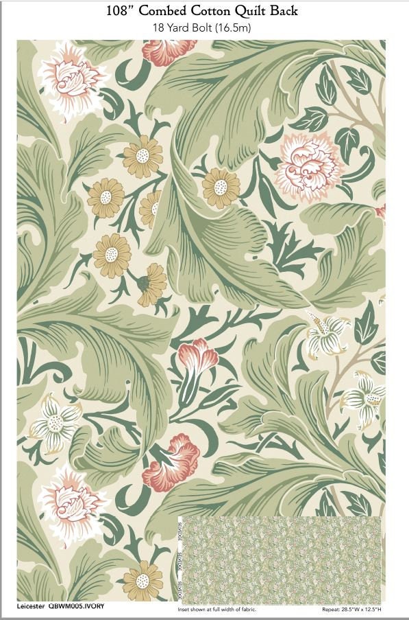 Quilting Cotton Small Pimpernel Blush Leicester Collection by Original Morris & Co