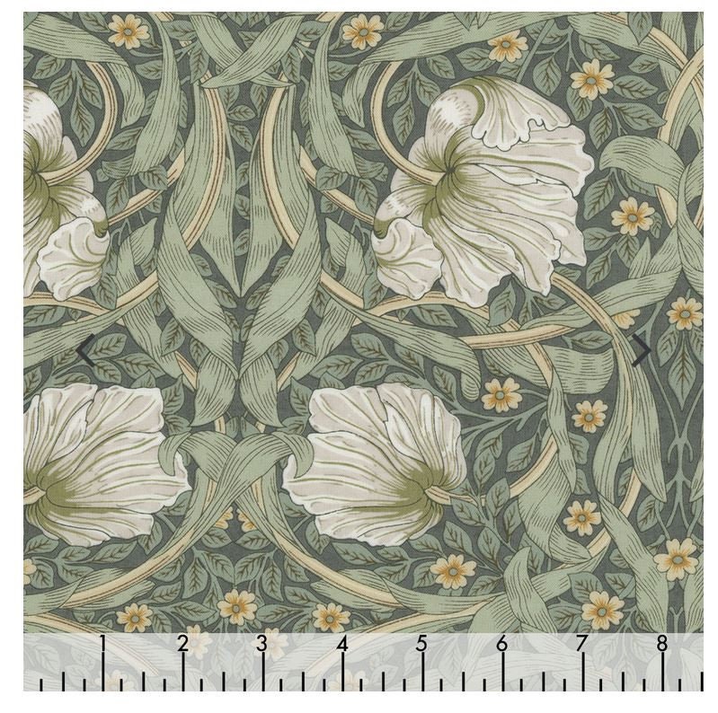 Quilting Cotton Small Pimpernel Olive Leicester Collection William Morris