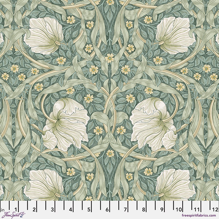 Quilting Cotton Small Pimpernel Olive Leicester Collection William Morris